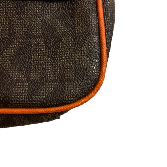 AUTHENTIC NWOT Michael Kors Monogram Brown & Orange Shoulder Bag - Picture 14 of 17